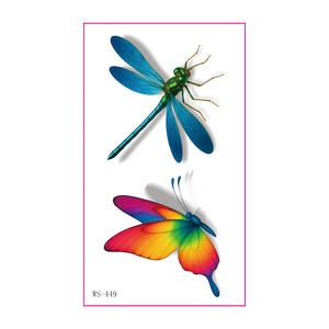 Nouveaux enfants transfrontaliers adultes Simulation 3D réaliste Animal libellule <span class=keywords><strong>tortue</strong></span> dinosaure papillon autocollant de <span class=keywords><strong>tatouage</strong></span> - Product Image 4