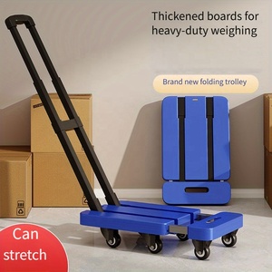 รถเข็นพลาสติกแพลตฟอร์มแบนแบบพับได้สำหรับบรรทุกสินค้ากลางแจ้ง - Product Image 2