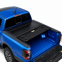 Couverture de benne rigide en alliage d'aluminium à profil bas, pliable en quatre parties, pour Ford Ranger Raptor, Dodge RAM, accessoires pour pick-up