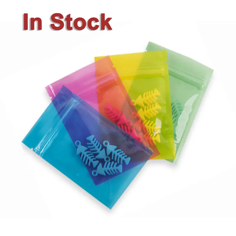 Fechadura de zíper multicolorida, fechadura de zíper com três selos laterais ziplock pequeno pe transparente saco de plástico com zíper para comida