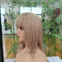 Perruques Confortables en Cheveux Humains Vierges à 100 % avec Base en Soie, Couleur Balayage, Vente Chaude en Gros d'Usine, Idéales pour Femmes Souffrant de Perte de Cheveux, Port Quotidien