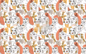 Abstrait Femme <span class=keywords><strong>Visage</strong></span> <span class=keywords><strong>Papier</strong></span> <span class=keywords><strong>Peint</strong></span> Mural Salon Art Moderne Décoration Murale - Product Image 5