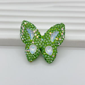 Strass papillon perles luxe arc breloques concepteur breloques pour étui de téléphone chaussure sandales bricolage décoration breloques - Product Image 4
