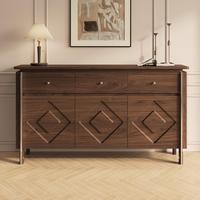Table console de salon en bois de noyer moderne de luxe, buffet de grande capacité pour salle à manger, meuble de maison, hôtel