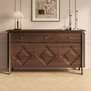 <span class=keywords><strong>Table</strong></span> <span class=keywords><strong>console</strong></span> de salon en bois de noyer moderne de luxe, buffet de grande capacité pour salle <span class=keywords><strong>à</strong></span> <span class=keywords><strong>manger</strong></span>, meuble de maison, hôtel - Product Image 6