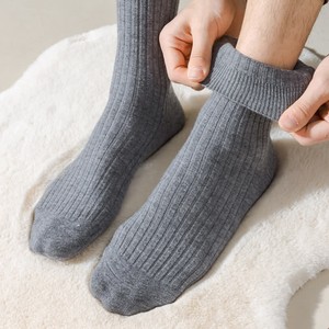 39% Wool Autumn and Winter <strong>Men's</strong> Warm Merino Wool <strong>Socks</strong> Thickened Double Needle Seamless <strong>Cashmere</strong> <strong>Socks</strong> - Product Image 5