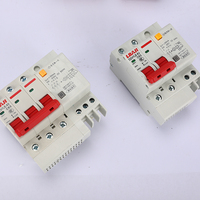 Disjoncteur miniature 2 pôles 63A courbe C, montage sur rail DIN, interrupteur de protection de circuit électrique