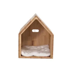 2023 Hot Selling Golden Supplier Indoor Luxury Wooden Pet Dog Cat House Top Quality Customized