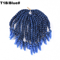 Tresses de boîte de jungle de cheveux synthétiques populaires tresses de boîte de déesse de cheveux de crochet avec des extrémités bouclées cheveux de tressage de fibre de la meilleure qualité grise