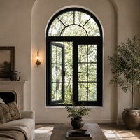 Ventanas Arqueadas de Aluminio con Rotura de Puente Térmico, Doble Acristalamiento, Vidrio Low-E, Insonorizadas e Impermeables para Viviendas, Villas y Uso Comercial