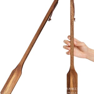 Spatule en bois d'acacia, 1 pièce, résistante au four, lavage à la main uniquement, cuillère de cuisson pour mélanger dans les casseroles - Product Image 2