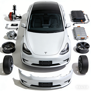 Pare-chocs avant et phares de radiateur en plastique pour Tesla Model S YUCHI, pièces de rechange décoratives - Product Image 6