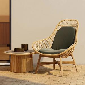 เก้าอี้หวายกลางแจ้งทันสมัย โครงอะลูมิเนียมอัลลอยด์รูปวงรี กันน้ำ สำหรับสวน - Product Image 2