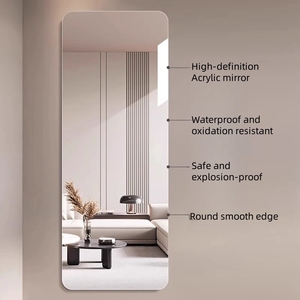 Specchio Infrangibile per Decorazione Murale, Adesivo Personalizzato, Specchio Acrilico Autoadesivo per Soggiorno - Product Image 2