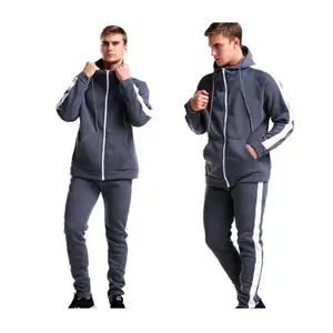 Logo Kustom Pakaian Joging Pria, Setelan Jogger Training Set Tech Fleece Us Size Polos Sweatsuit Tracksuit