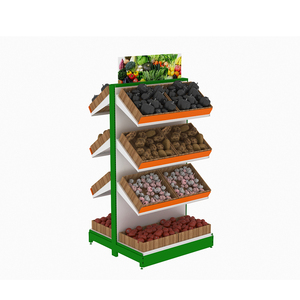 Gondola Logam Penjualan Langsung dari Pabrik untuk Rak Buah dan Sayuran - Product Image 1