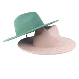 Chapeau Fedora à large bord de 9,5 cm pour femmes et hommes, style décontracté, en feutre de laine, pour l'hiver et le printemps, casquette Panama Jazz - Product Image 1