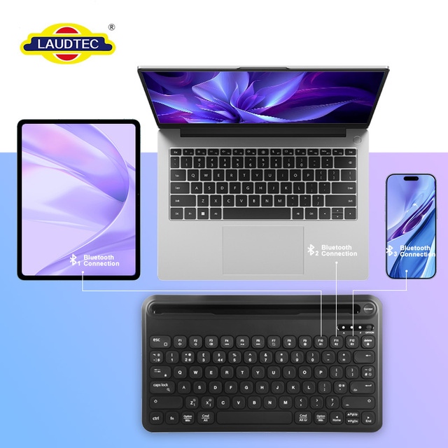 Multi-Device Wireless BT 5.1 Keyboard for IPad, Phone & Laptop - US/UK Layout Optional, 1000pcs Ready Stock for Bulk Order