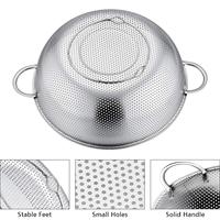 Coladores de Acero Inoxidable Microperforados, Coladores de Malla Metálica para Frutas y Verduras con Mango