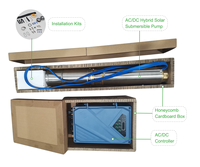 Pompe solaire ACDC Difful 3hp, pompe hybride ACDC, pompe solaire submersible ACDC