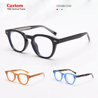 Marco óptico de gafas ligeras TR para hombre y mujer con bloqueo de luz azul a la moda al por mayor con logotipo personalizado
