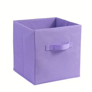 Custom Fabric Storage Cube 18L Open Folding Clothing <b>Box</b> with Handle for Shelves or Cupboard - Product Image 6