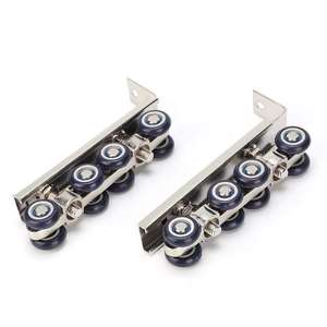 Moderner 8-Rad-Türschienen-Riemenscheiben-Hängebradsatz Werkseitig gelieferter Schiebe rollen für Schiebetüren - Product Image 2