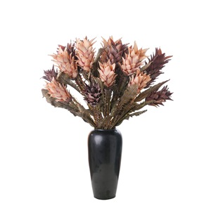 Fleur artificielle de pin d'Inde Fengdu, couleur rouge champagne, imperméable, pour décoration intérieure et bouquet de mariage - Product Image 5
