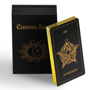 In ấn vàng mạ vàng cạnh Tarot En Espanol Oracle cartas truyền cảm hứng tích cực khẳng định boong tùy chỉnh Tarot thẻ với sách hướng dẫn - Product Image 2