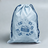 Sac à cordon personnalisé avec logo de dessin animé, sac en non-tissé, pochette portable écologique pour cadeaux promotionnels d'entreprise