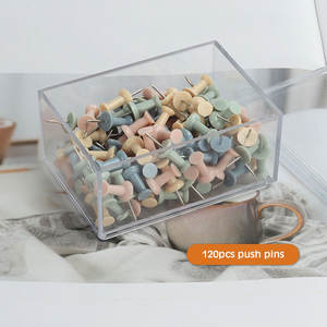 Оптовая продажа, 4 цвета, разноцветные, пластиковые и металлические иглы, декоративные Накладные на большой палец, 120 шт. - Product Image 4