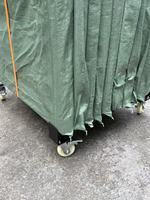 Ruedas de Carro Portátiles de Aleación de Aluminio Plateado 6082-T6, Capacidad de Carga de 500 kg, Diseño Modular Duradero, Instalación Rápida