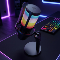 Microphone sans fil professionnel 115 dB avec suppression de bruit IA, mini microphone sans fil pour créateurs de contenu, équipement USB RGB, micro de studio