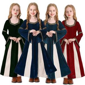 Vestido Largo de Estilo Renacentista Medieval para Niñas, con Mangas de Trompeta, para Representaciones Escénicas, Cosplay Musical, Carnaval - Product Image 1