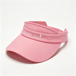 Pink UPF50+ Cotton Sports Sun Visor <b>Hat</b>-Quick Dry Custom Logo Visor Cap for Unisex Casual Tennis Golf & Running - Product Image 2