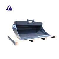 Bac de nettoyage de fossés pour excavatrice, testé en usine CE, largeur 1200 mm, bord de coupe lisse, pour l'entretien des caniveaux routiers