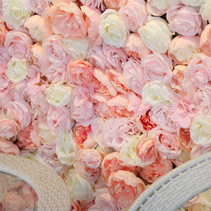 Pannelli di Fiori di Rosa in Seta, Fiori Artificiali per Pareti, per Matrimoni, Feste, Baby Shower, Lauree, Pasqua, Sfondo Personalizzabile, Dimensioni Personalizzabili - Product Image 4