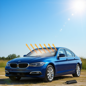 แผ่นบังแดดหน้ารถแบบพับเก็บได้ Heart Horse ป้องกันรังสียูวี ผลิตจาก PVC ใช้ได้กับรถทุกรุ่น เหมาะสำหรับฤดูร้อน - Product Image 2