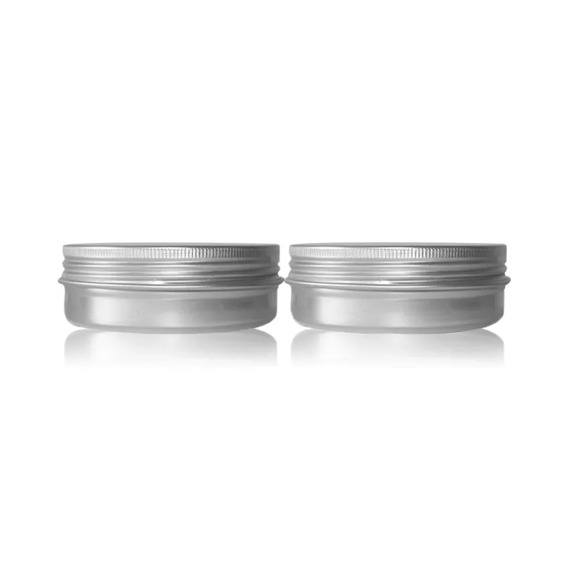 Commercio all'ingrosso 30ml 1oz 50ml 80ml 100ml Riciclata Vuoto Contenitore di Regalo del Metallo Rotonda Dei Capelli Pomata Contenitore balsamo per le labbra Lattina di Alluminio Per Cosmetici