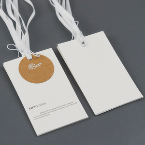 Disesuaikan Logo nama sendiri mode label kertas garmen Hangtag <span class=keywords><strong>string</strong></span> dengan pakaian merek kustom - Product Image 4