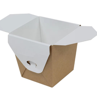 Boîtes alimentaires en papier jetables compactes avec gaufrage et estampage personnalisé pour les petites portions de repas à emporter &amp;   Livraison à domicile