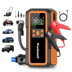 Arrancador de Baterías 4 en 1 Purehood P60 de 27000 mAh, Bomba de Aire de 150 PSI, Pinzas Inteligentes de 6000 A, Tipo C, para Autos y Camionetas de Gasolina y Diésel - Product Image 1