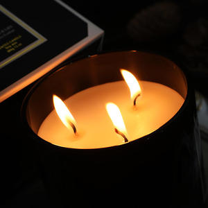 AIKUN Custom Private Label Aromatherapy 3 <b>Wick</b> Scented <b>Candle</b> Big Size Soy Wax <b>Candles</b> With Glass Jar - Product Image 4