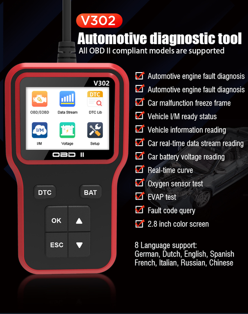V302 Automotive Diagnostic Tool