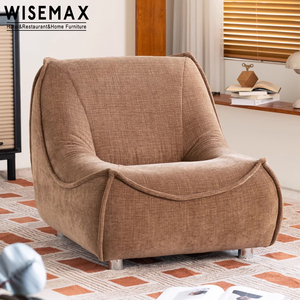 WISEMAX MUEBLES Moderno Nordic Sala de estar Sofá reclinable Silla Tapicería de cuero Lisure Lounge Chair para Hotel Home Villa - Product Image 1