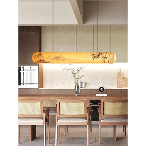 Chinese Style Long Pendant <b>Light</b> Led E27 Switch Control For <b>Dining</b> Room Study Tea Room Hotel Bar - Product Image 5