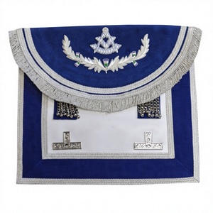 Insignia de cuero Craft Master Blue Lodge Provincial para uniforme, con cuentas sanitarias, logotipo bordado, alfiler de seguridad y distintivos de nivel. - Product Image 1