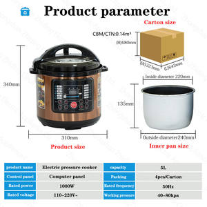 Nouvelle <span class=keywords><strong>autocuiseur</strong></span> électrique modèle 2025 6L 8L, contrôle tactile numérique, cuve intérieure en acier inoxydable, le meilleur - Product Image 6