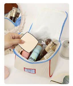 Bolsa de <span class=keywords><strong>Maquillaje</strong></span> con Forma de Casa, Bordada, Linda, Portátil, para Viaje, Bolsa de Cosméticos y Artículos de Aseo - Product Image 4