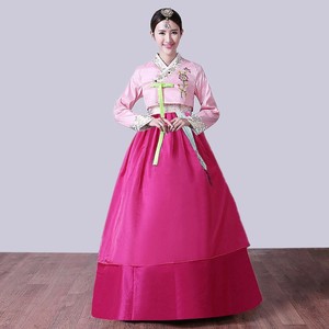 Ecowalson Jupe de mariage <span class=keywords><strong>coréenne</strong></span> <span class=keywords><strong>traditionnelle</strong></span> Hanbok brodée en acrylique, Vêtement de danse <span class=keywords><strong>coréenne</strong></span> pour spectacle, Echo Fashion - Product Image 2